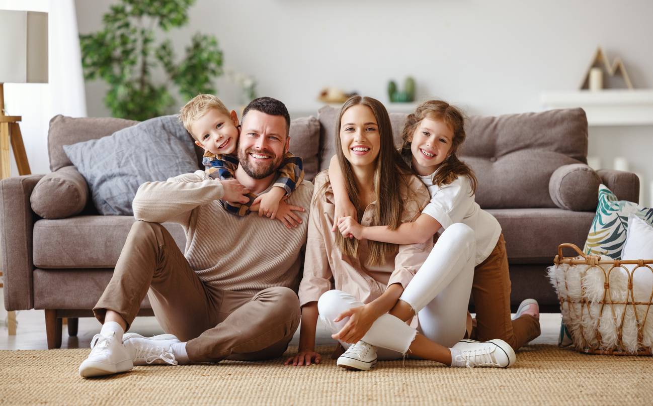 Famille couverte par une bonne mutuelle