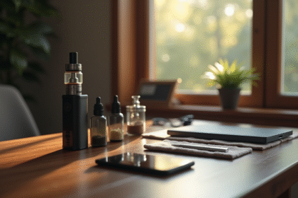 Embout de vape perdu au fond d'une poche