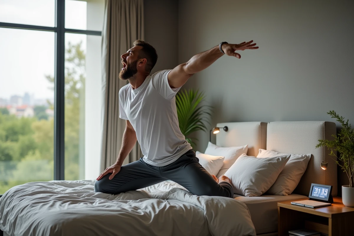 Homme en tenue de jogging s