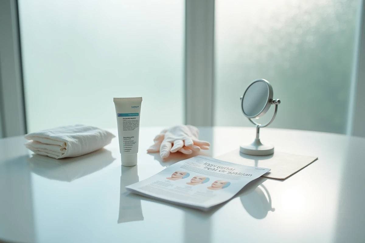 Produits dermatologiques et accessoires médicaux pour le soin de la peau pubienne et la prévention des infections