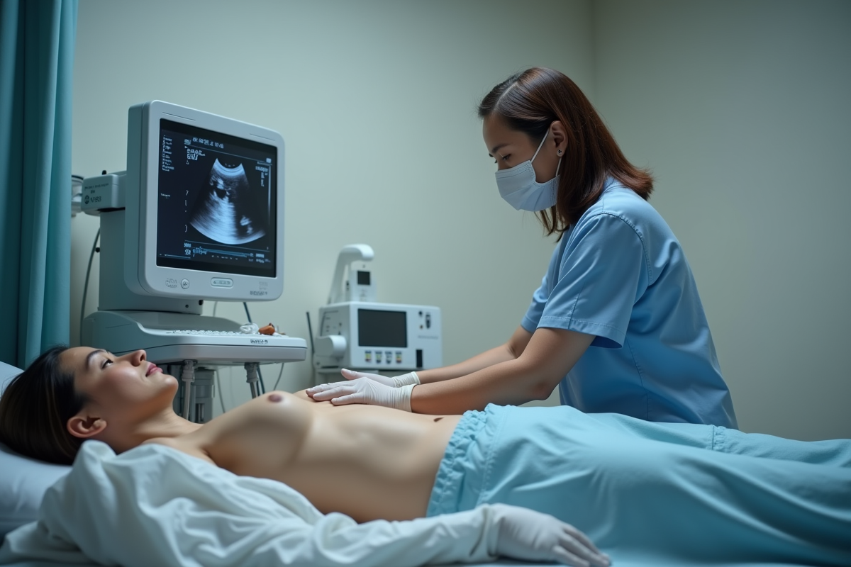 Technicien en ultrasound lors d